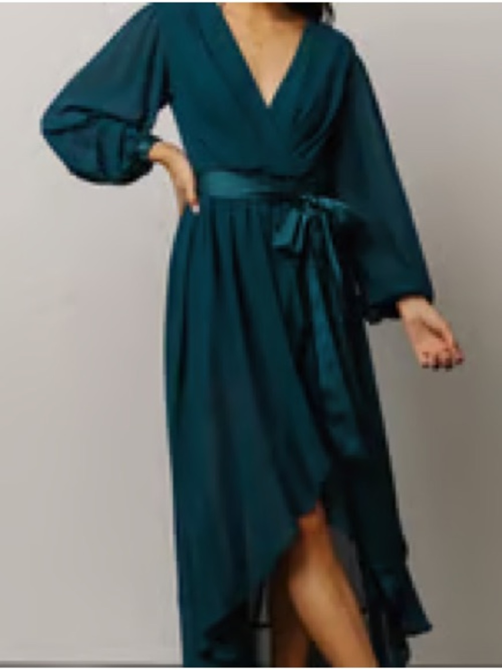 Baltic Born Evangeline High Low Dark Teal Chiffon Dress